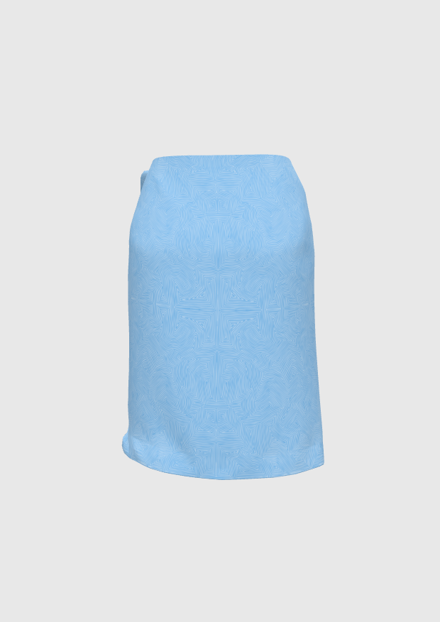 Short Sarong in Larimar Blueprint