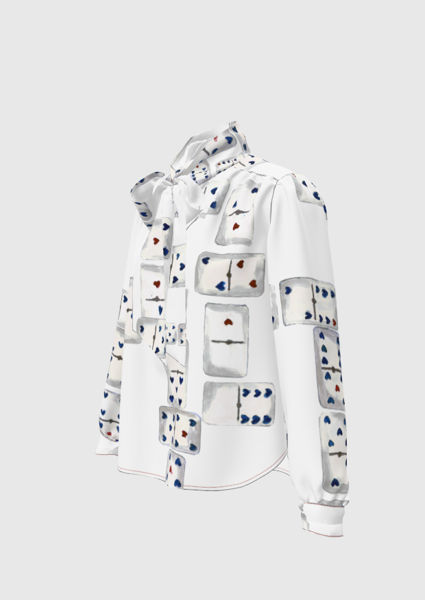 Domino Bow Blouse