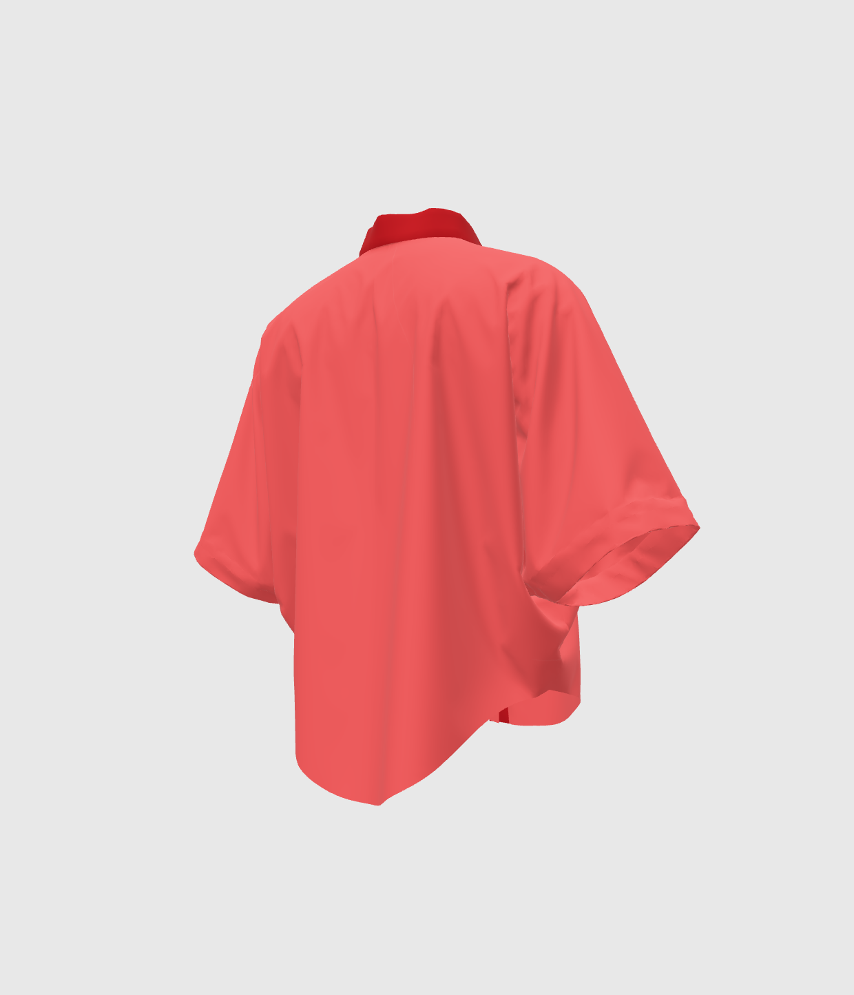 Cherry Red Kimono Sleeve Blouse