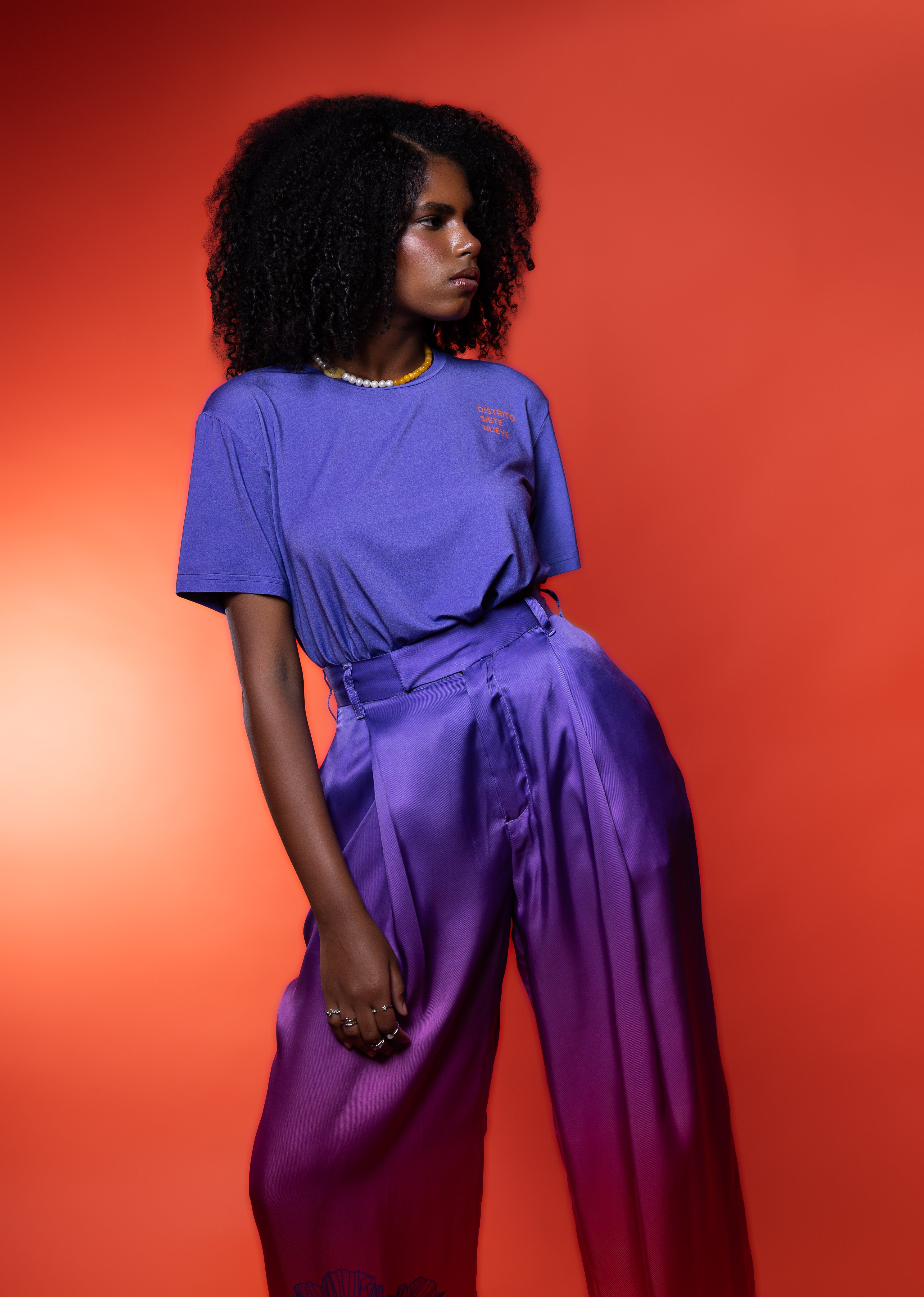 Straight Pants Betta In Sunset Print
