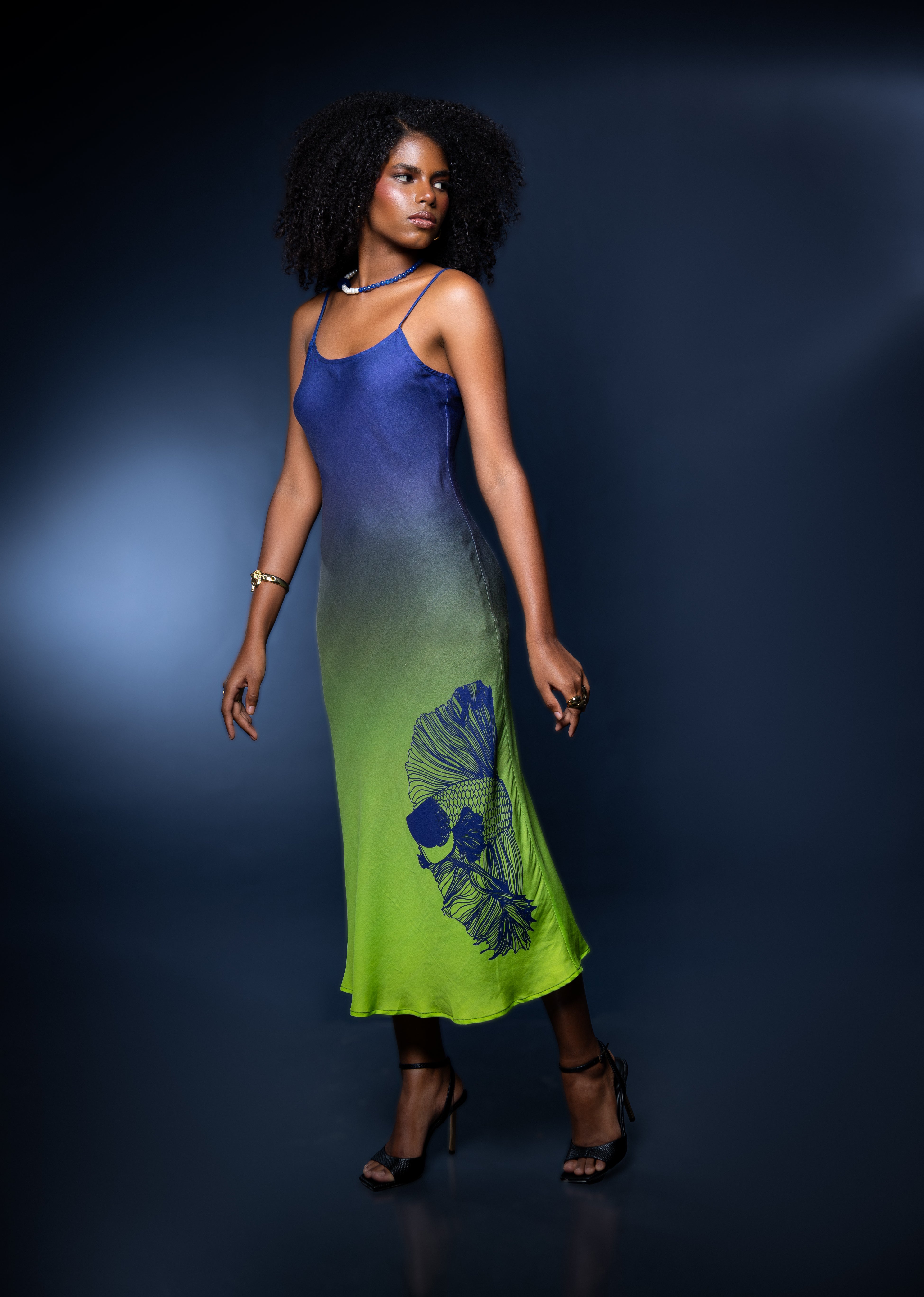 Slip Dress Betta In Nightfall Print