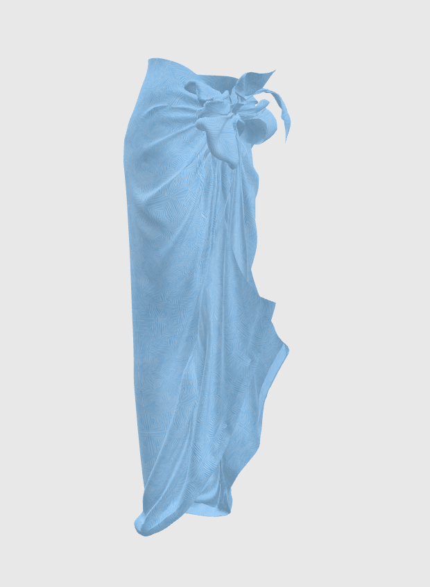 Long Sarong in Larimar Blueprint