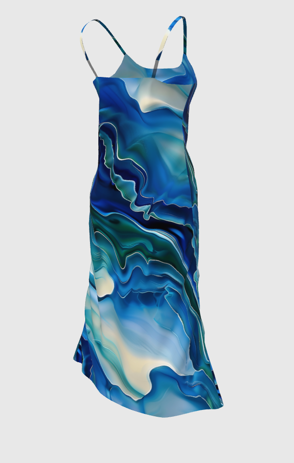 Shades of Blue Slip Dress