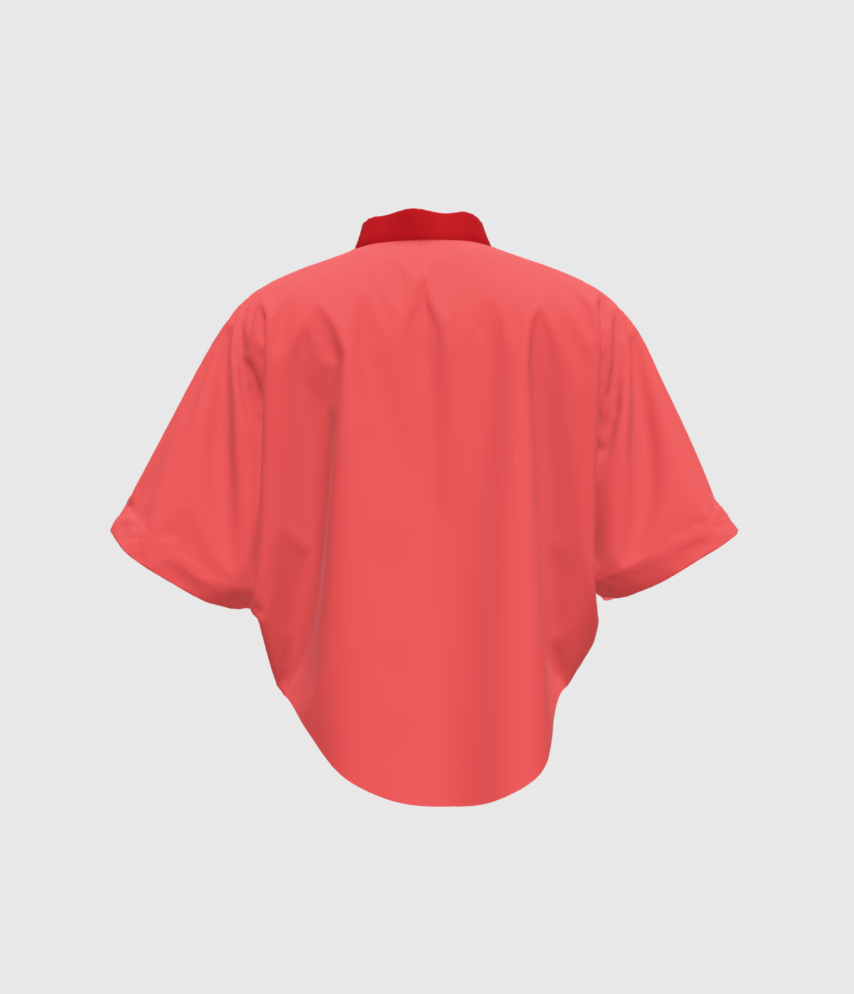 Cherry Red Kimono Sleeve Blouse