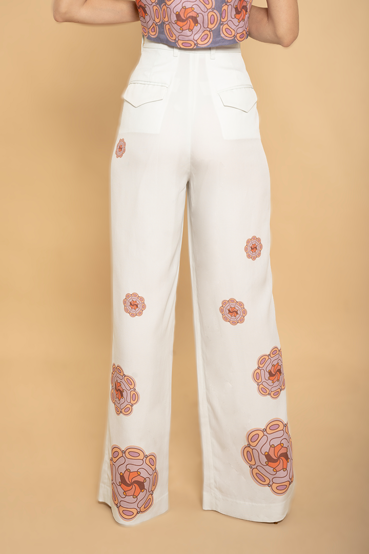 Medallion Pleated Pants