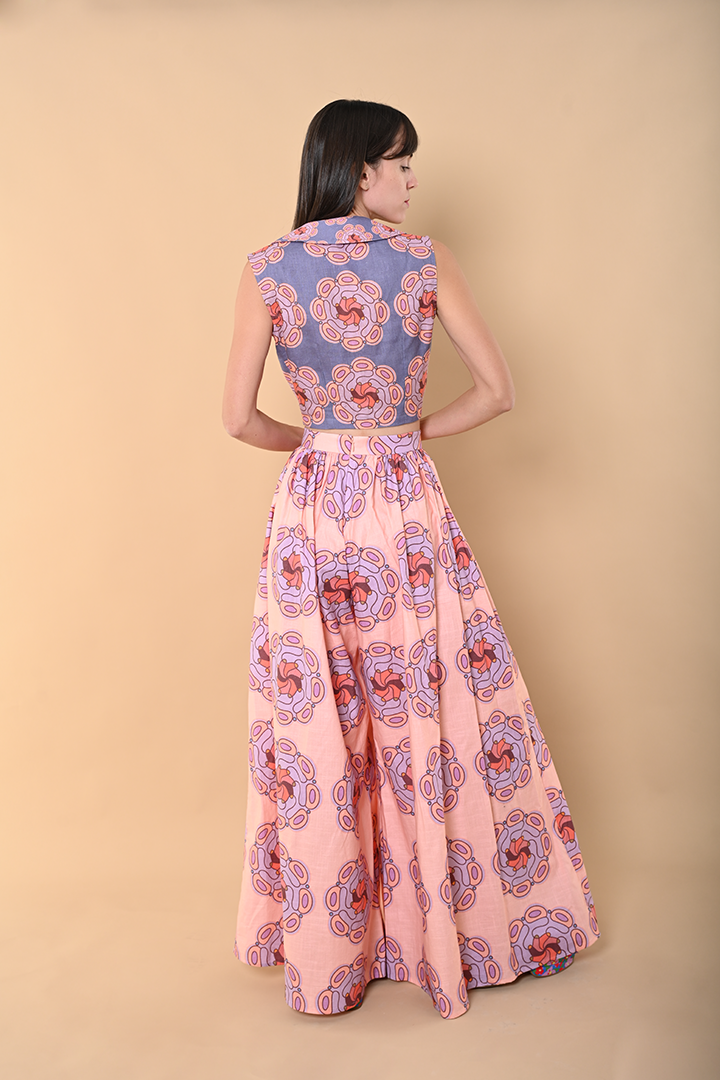 Doodle Medallion Palazzo Pants