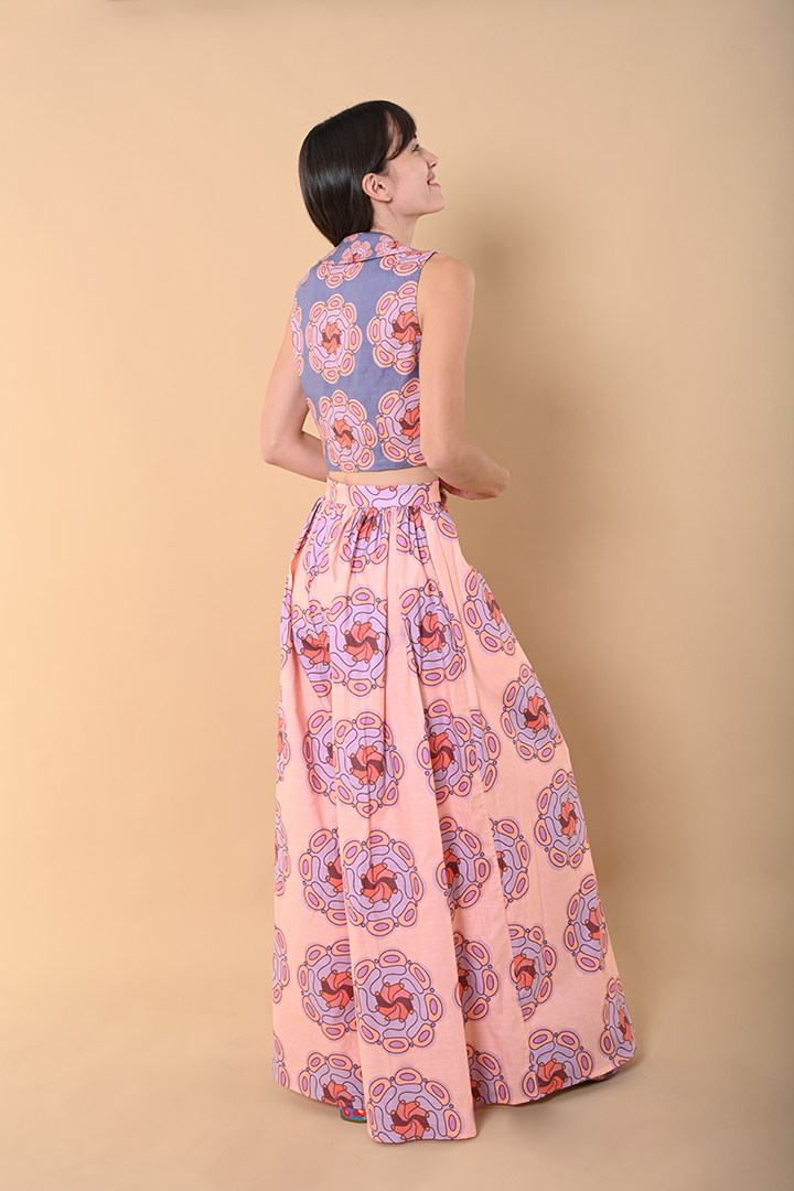 Doodle Medallion Palazzo Pants