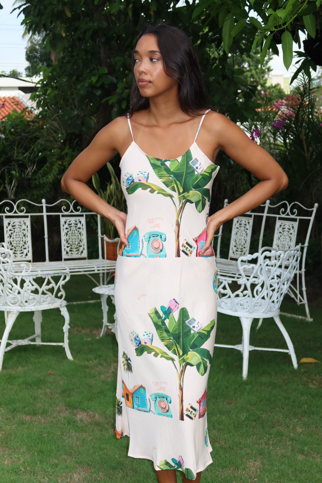 Olivia Slip dress in Golden Days