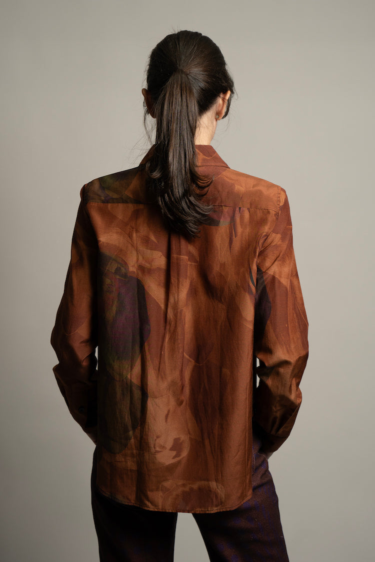 Illusionary Blossom RacerBack Oversize Shirt