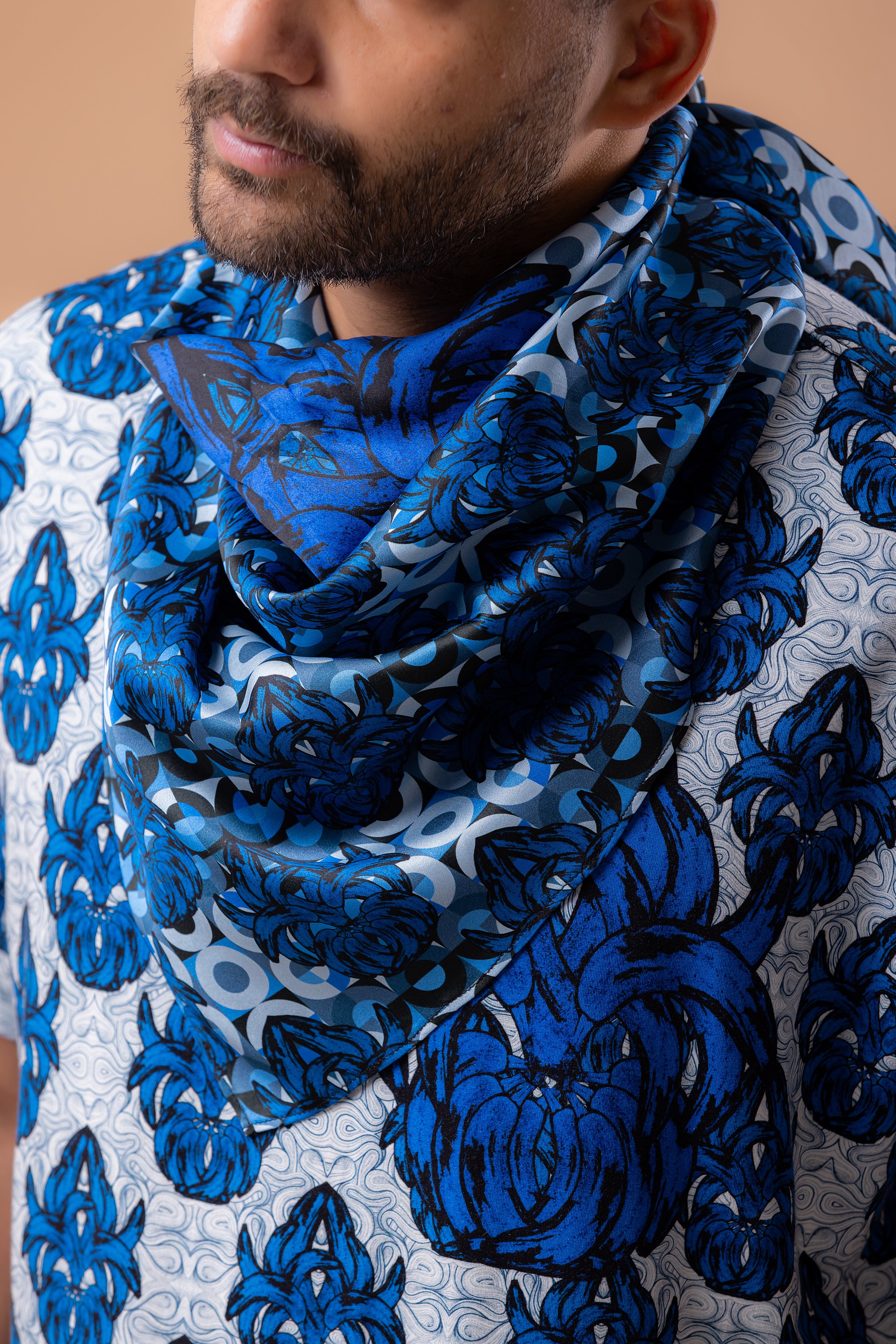 Scarf D79  Plátano AZUL