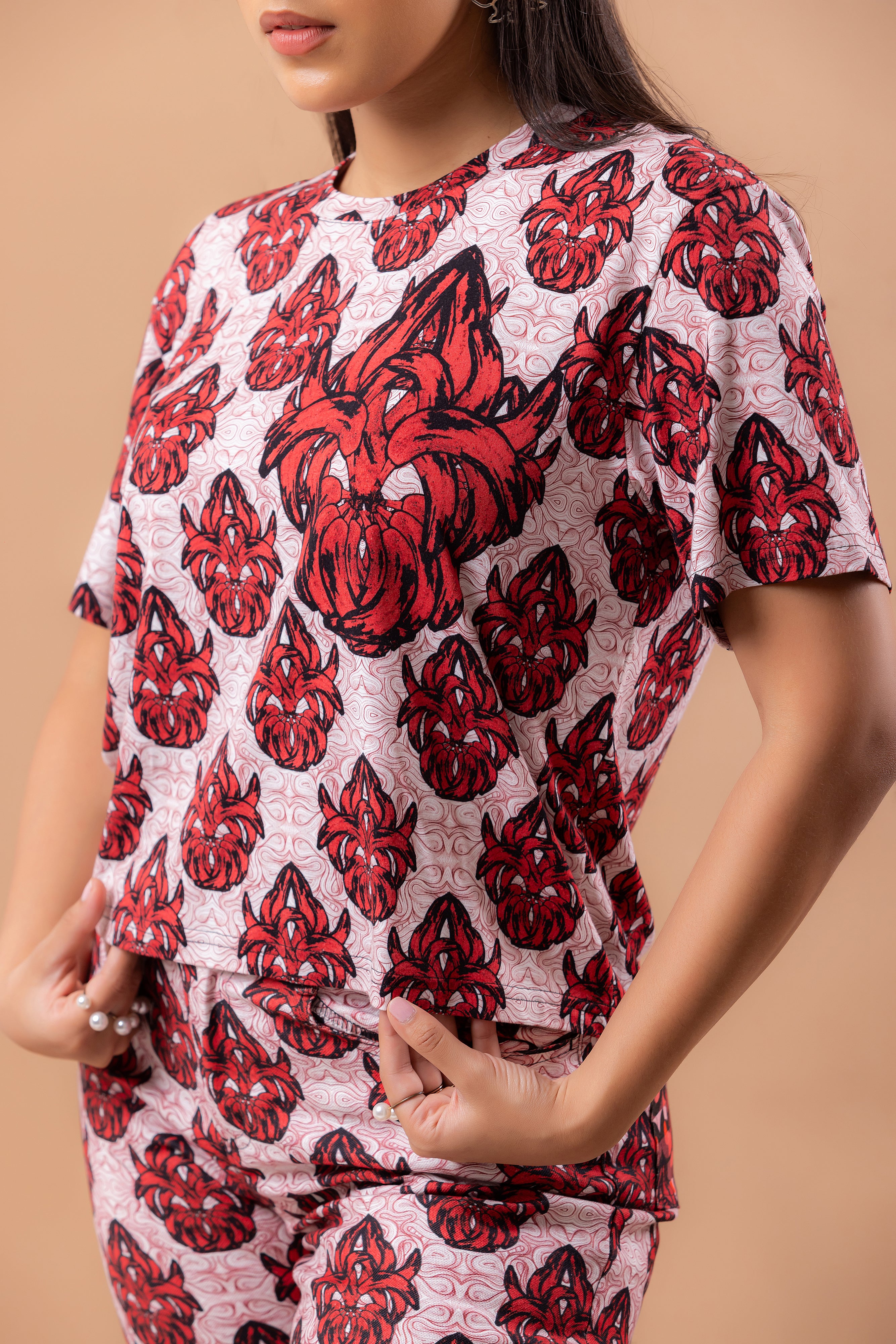 Womens Shirt D79 Red Plantain