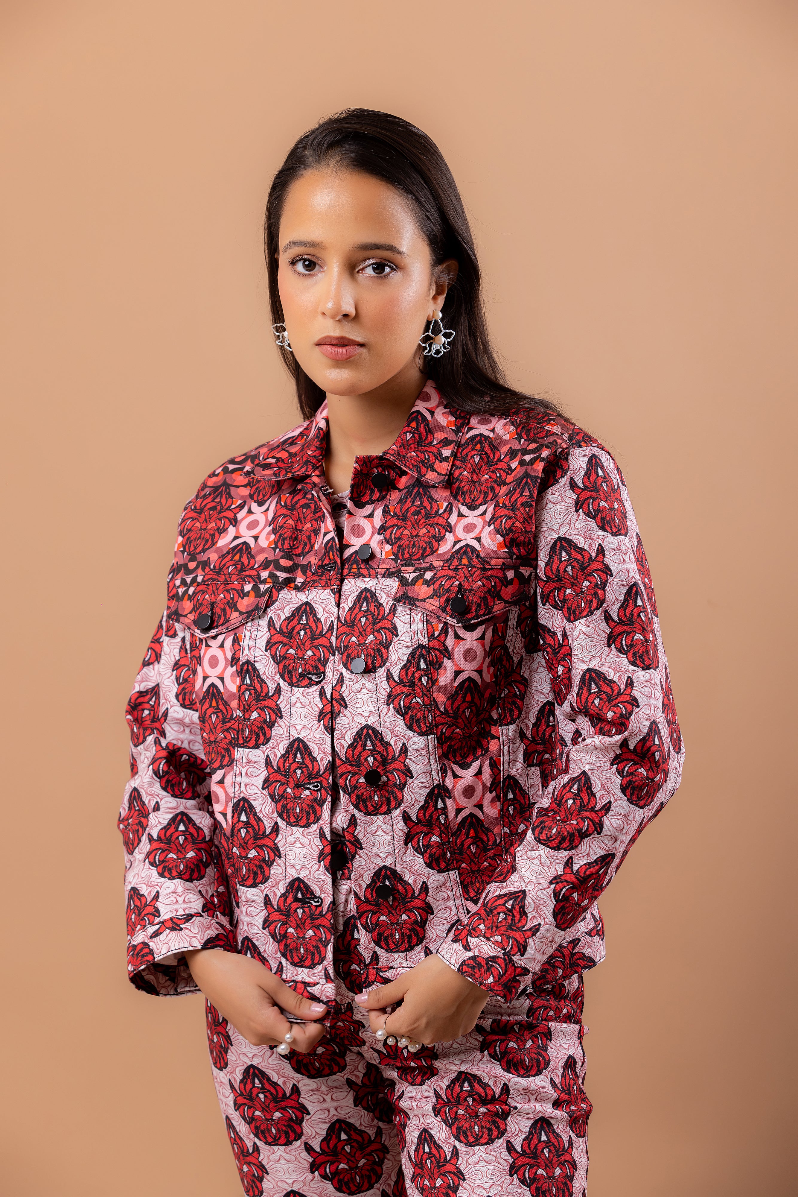 Womens Jacket D79 Red Plantain