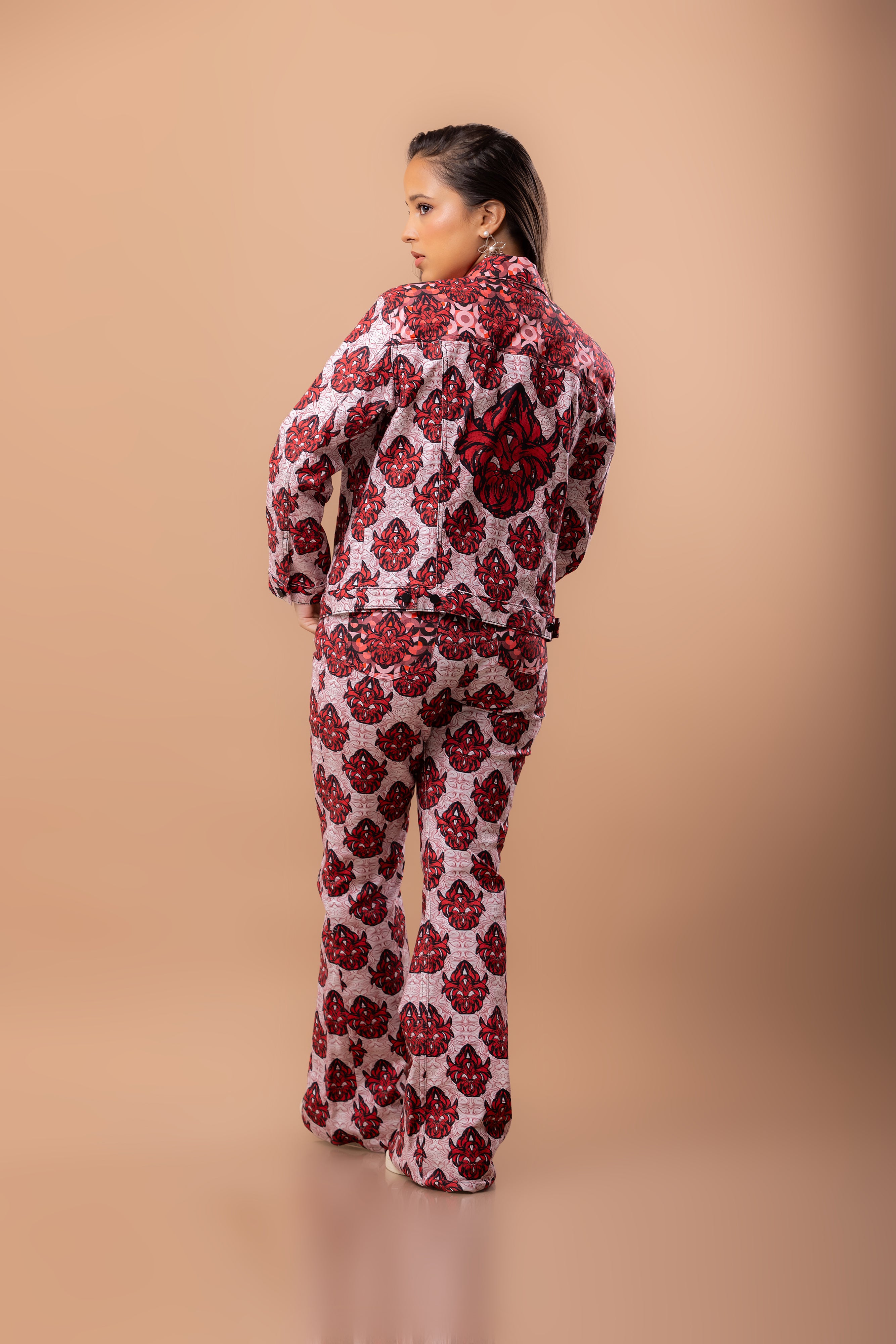 Womens Jacket D79 Red Plantain