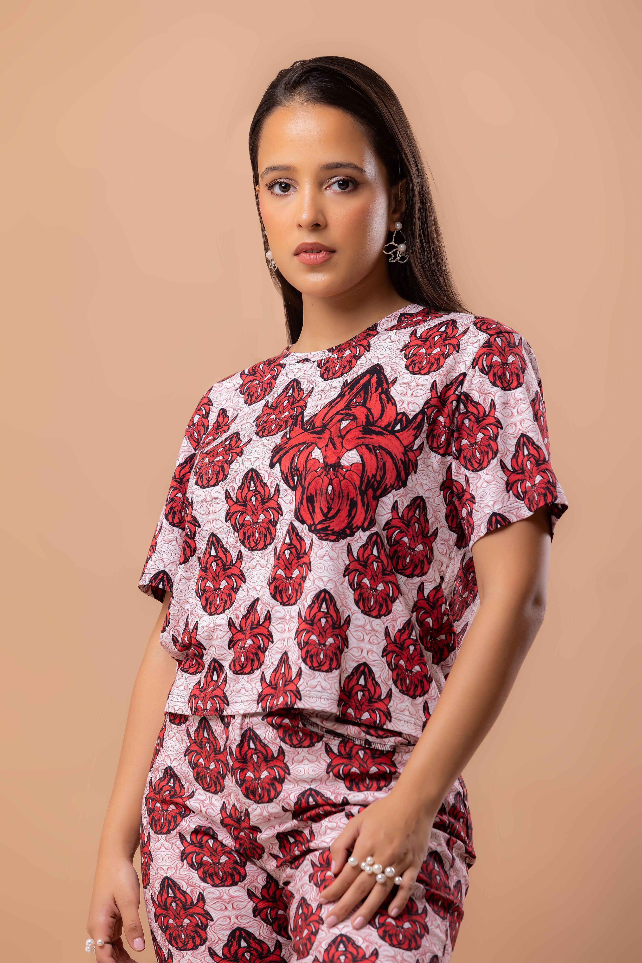 Womens Shirt D79 Red Plantain