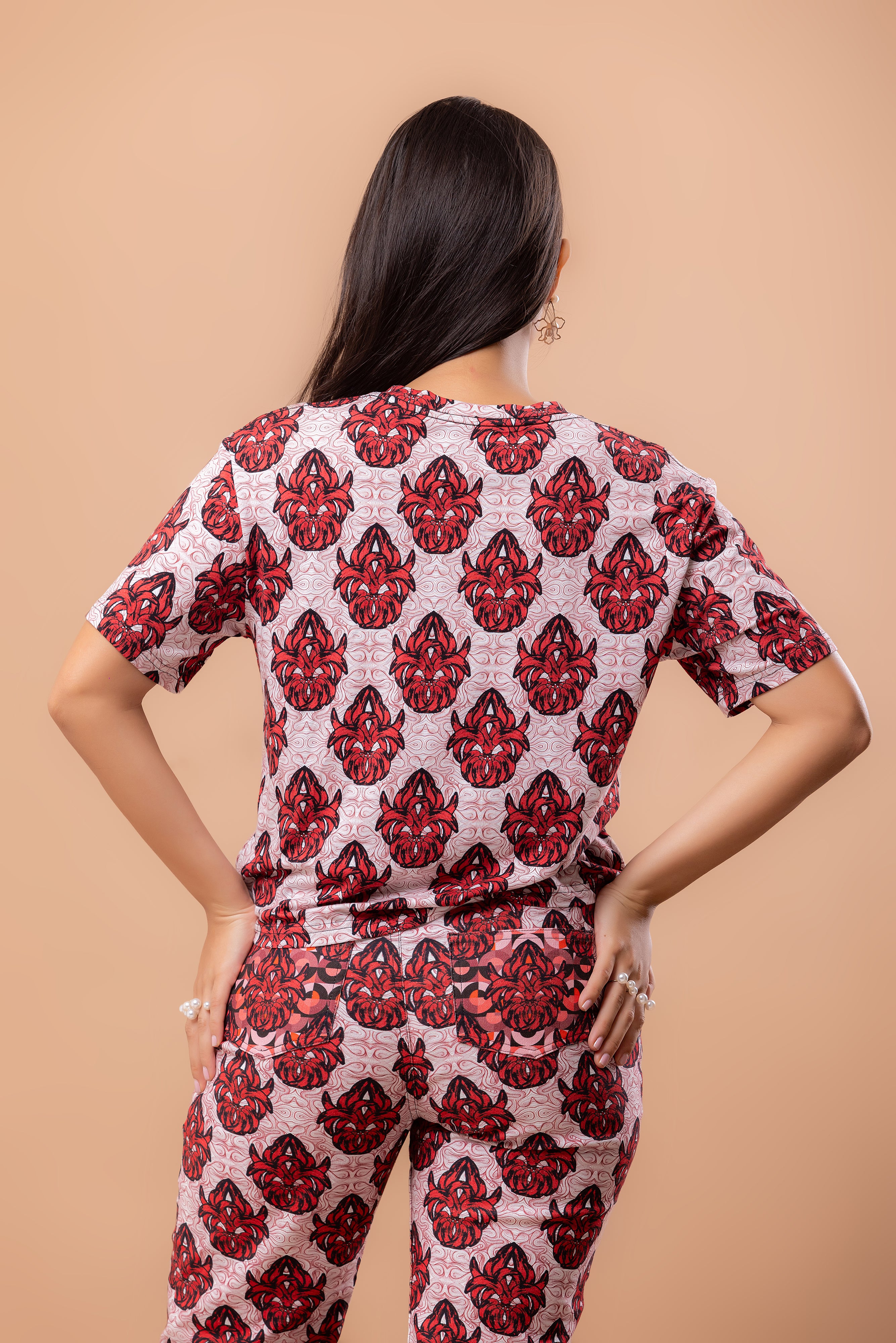 Womens Shirt D79 Red Plantain