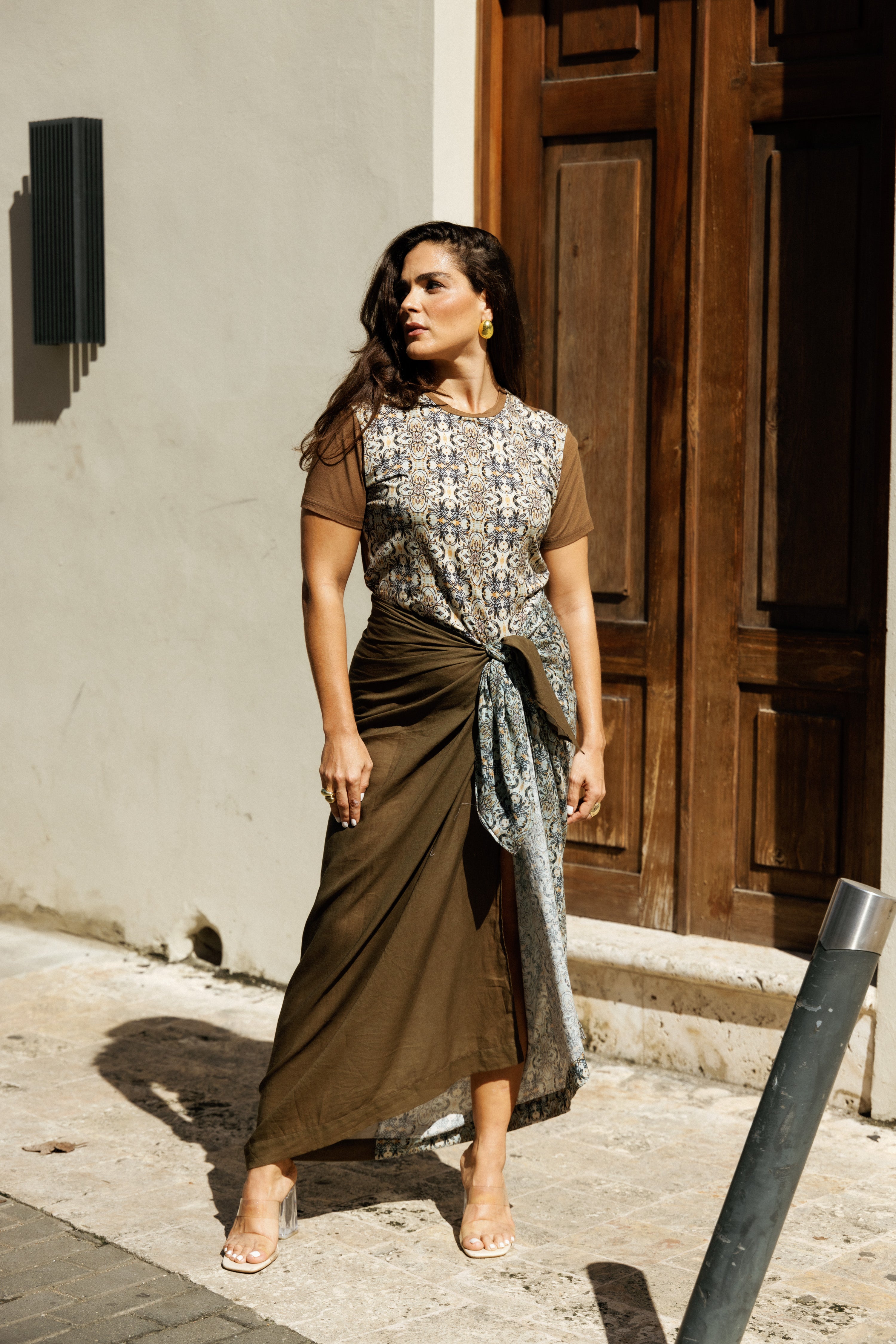 Sarong Maxi Colonial In Las Damas Print