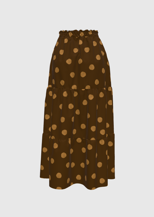 Brown Polka Dots Skirt
