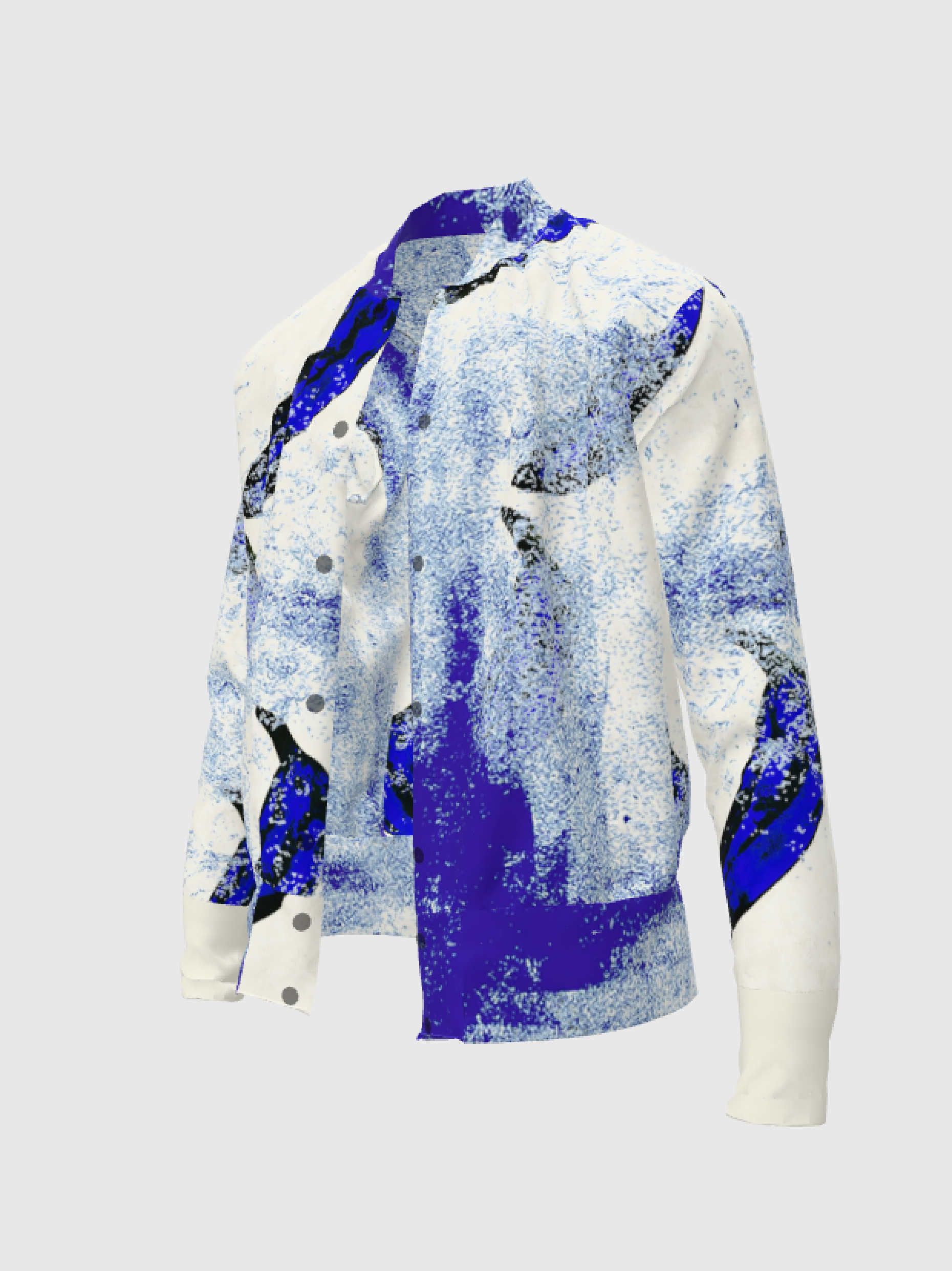 Warhol Blue Abstract Bomber