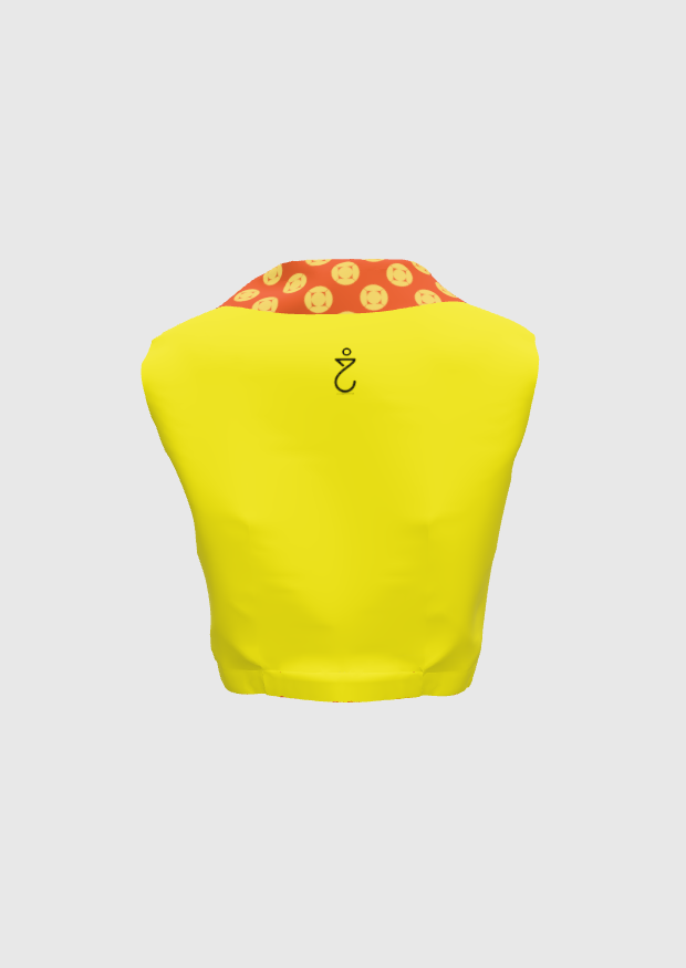 Baby Collar Top in Cupro Twill