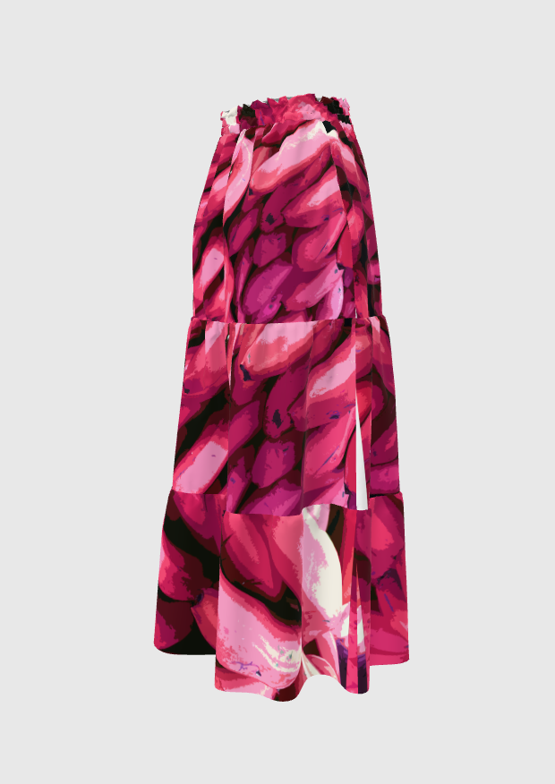 Hot Pink Graphic Maxi