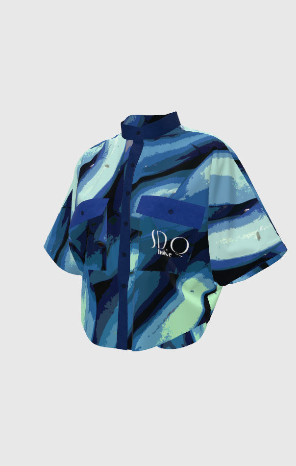 Aplatanao Blue Voile Kimono