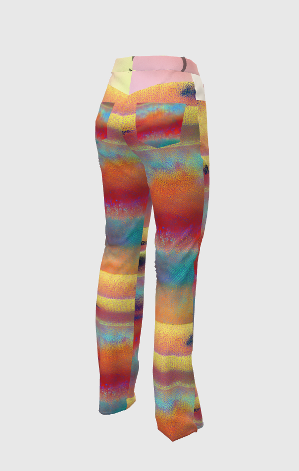 Abstract Gradient Slim Pants