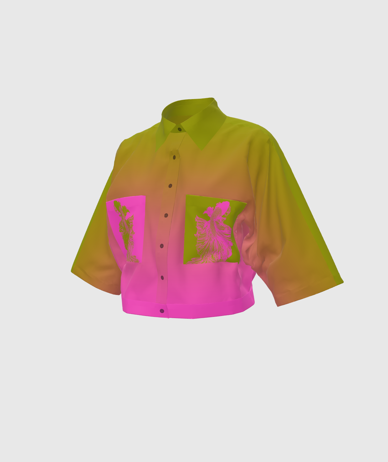 Crop Blouse Betta In Dawn Print
