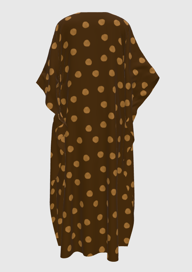 Brown Polka Dots Kaftan