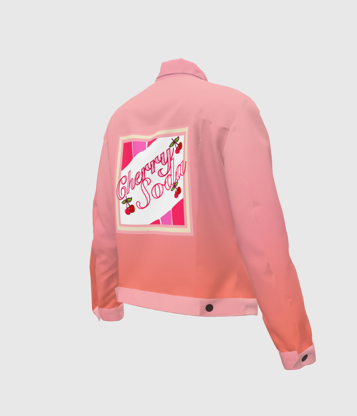 Womens Jean Jacket In Gradient Pink