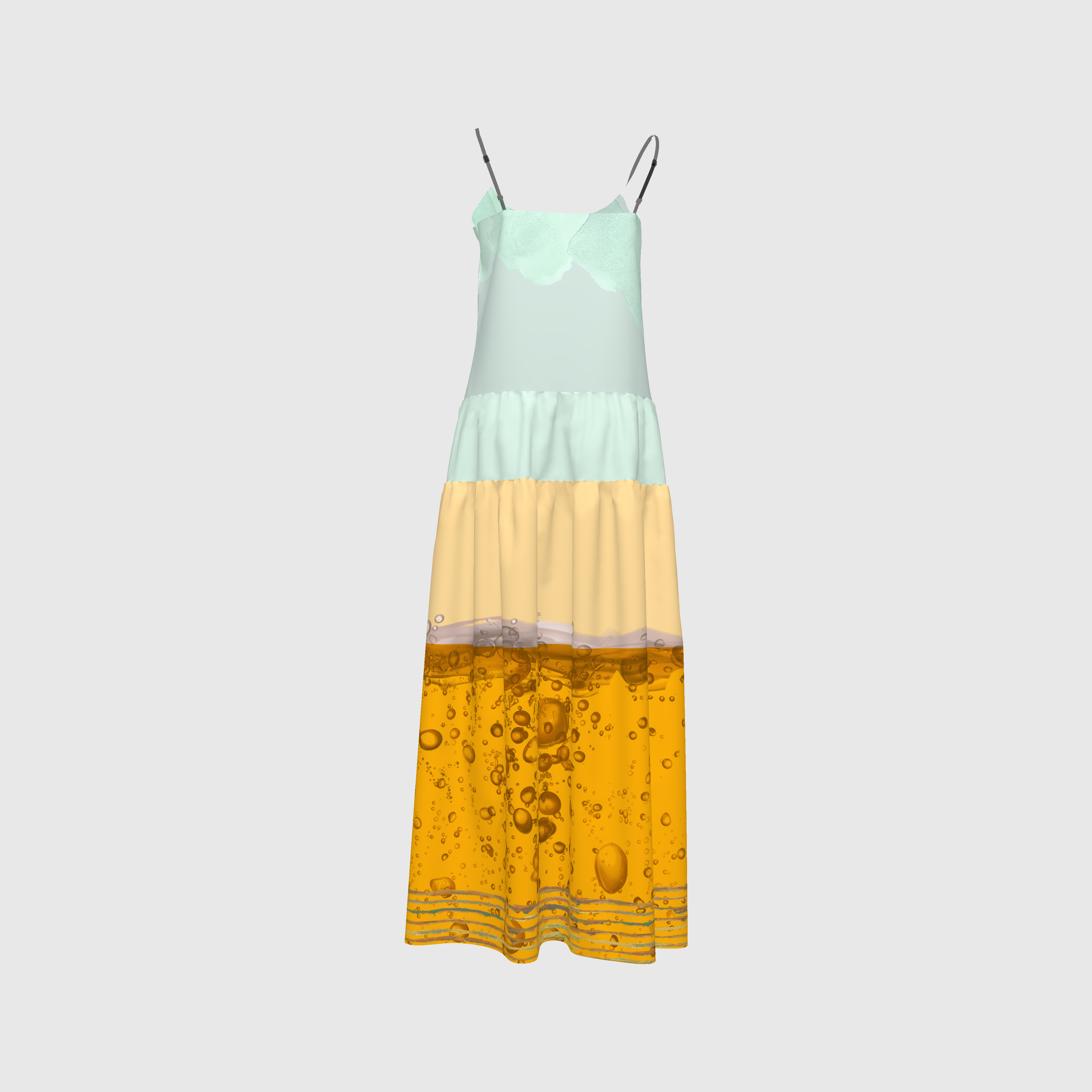 Merengue Maxi Tiered dress in Light Weight Cotton