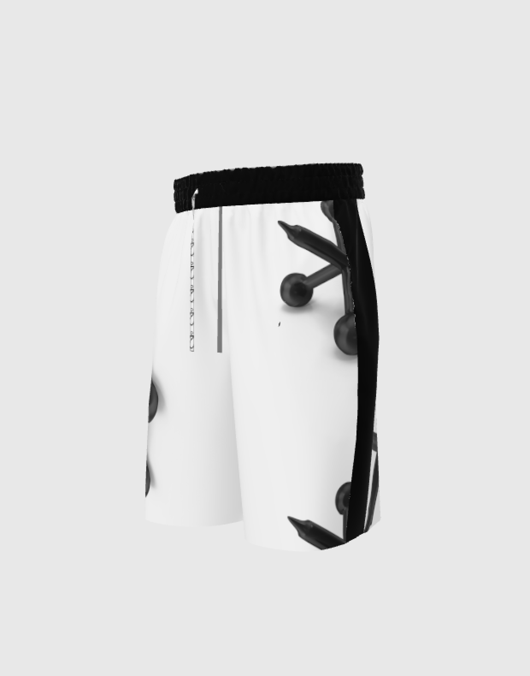 Men Short - Black Jack in Heavy French Terry Grey