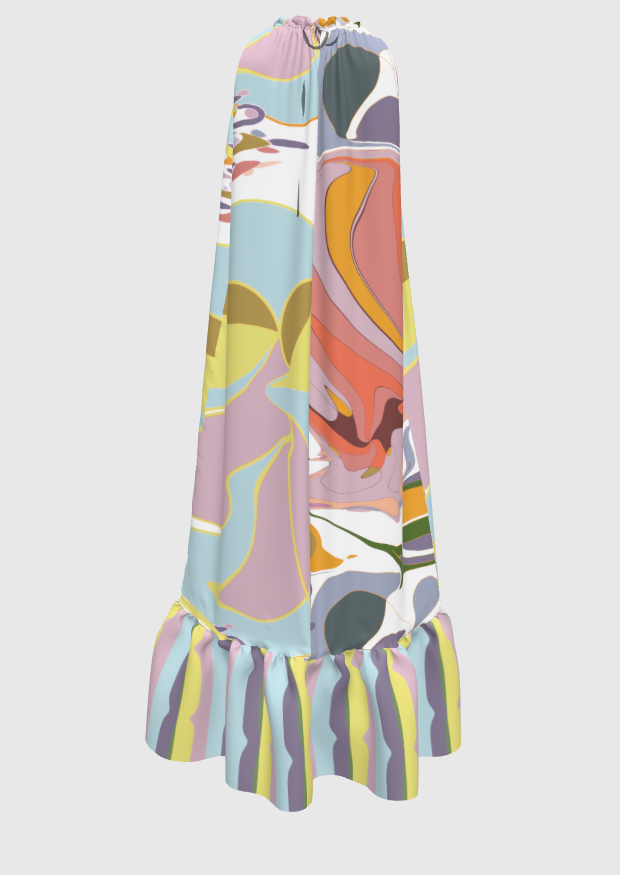 Melted Doodle Maxi Dress