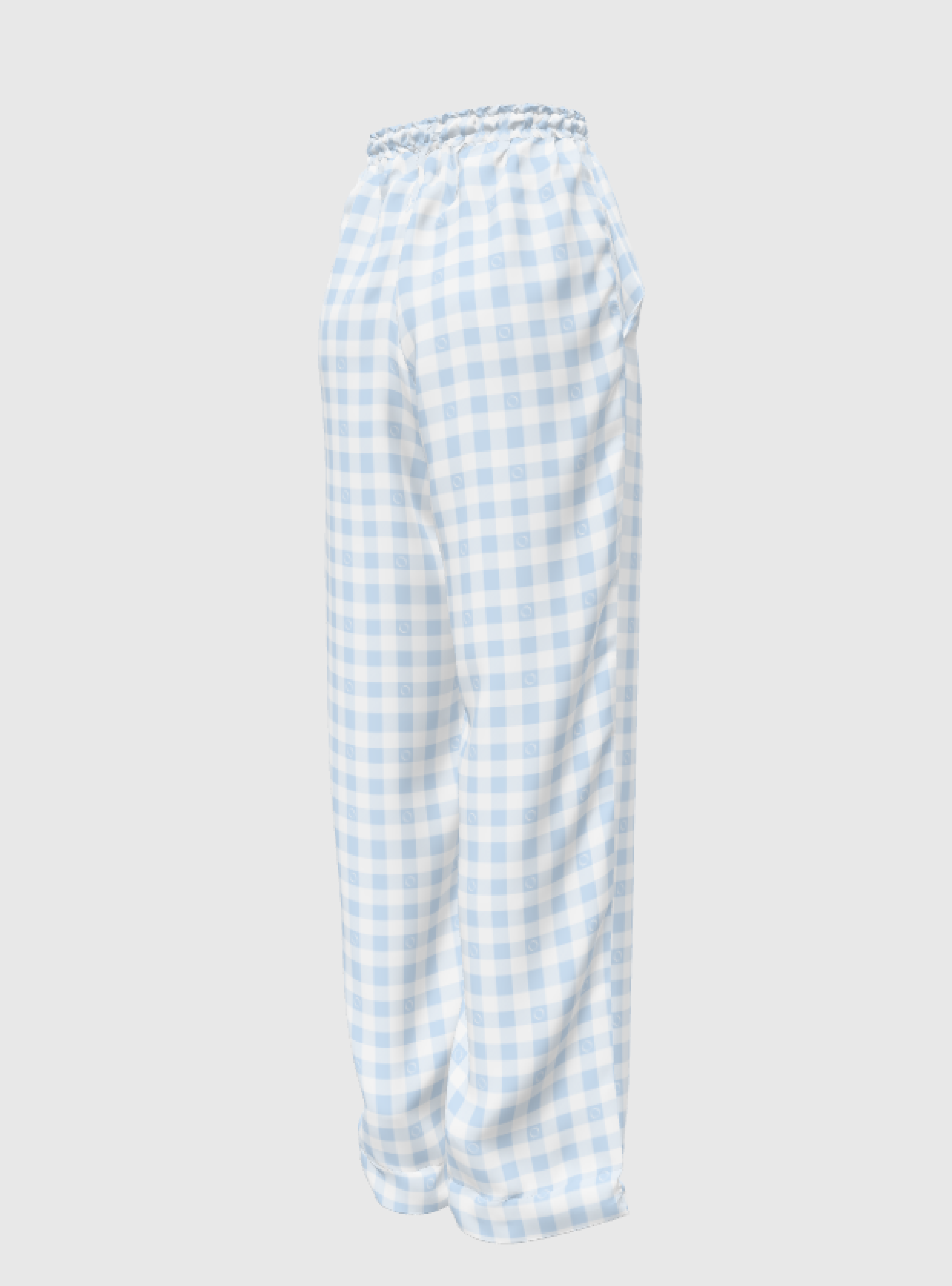 Elastic Blue Gingham Pant