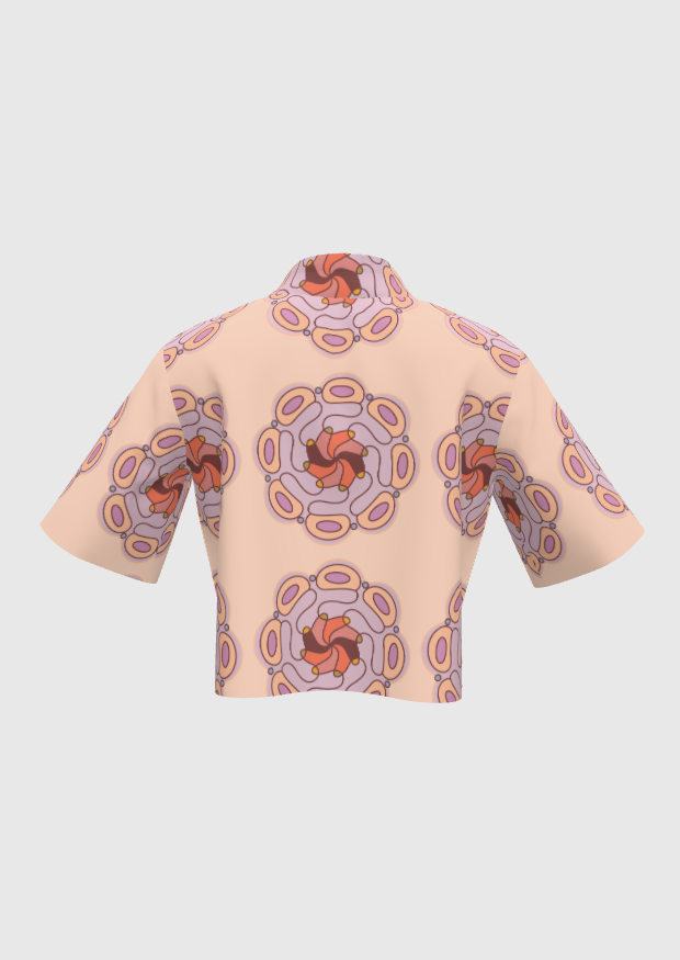 Doodle Medallion Crop Shirt