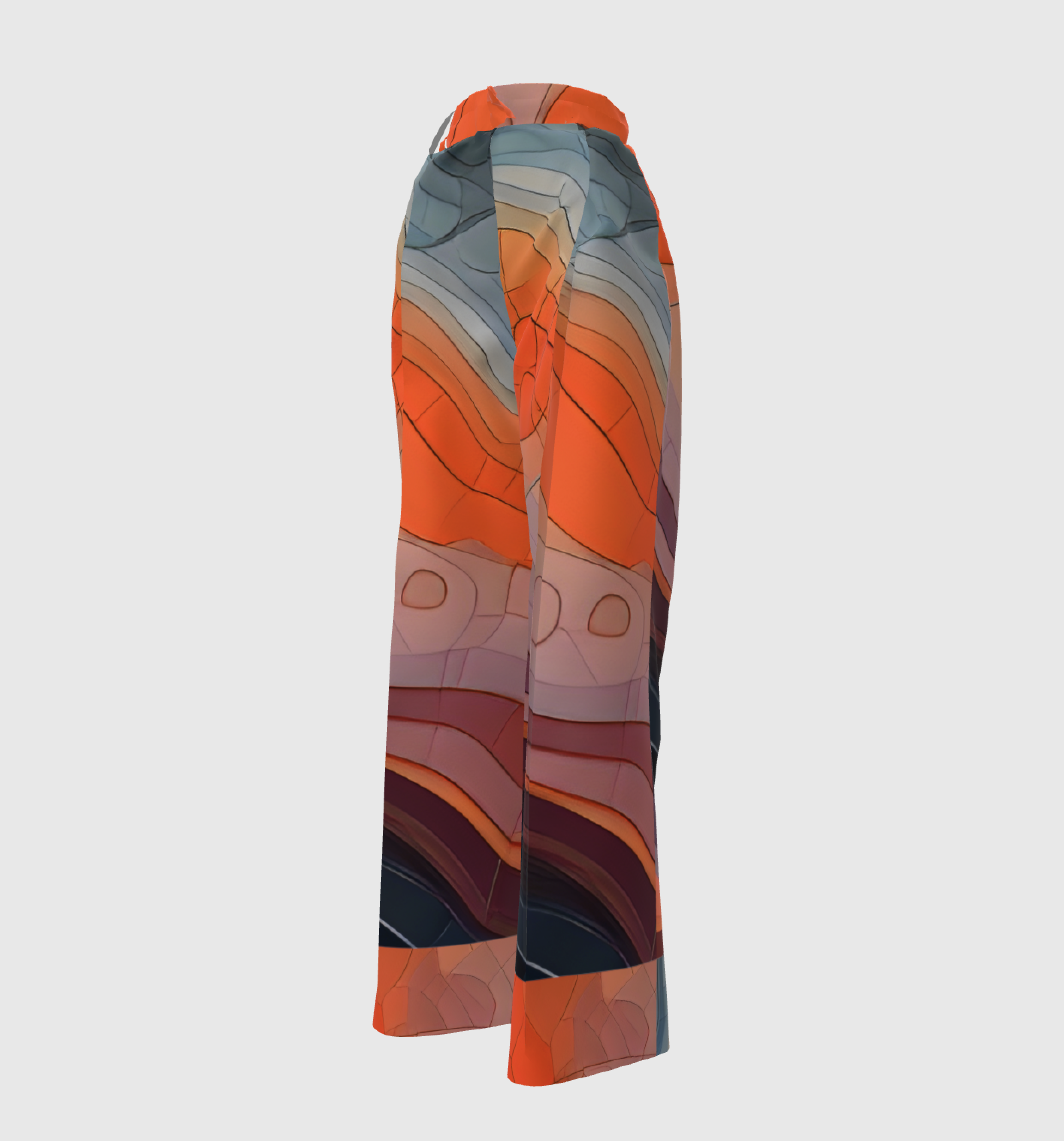 Full Leg Pleated Pant Red SD City Map