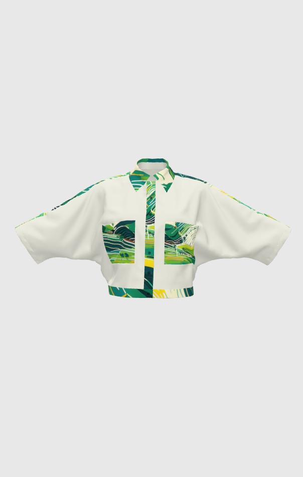Dominican Countryside Kimono Shirt