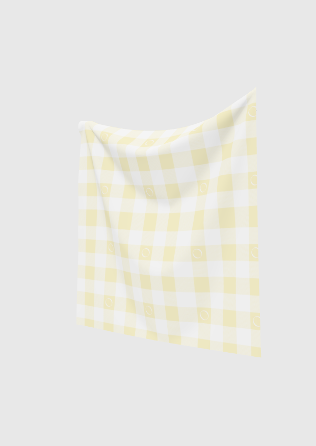 Yellow Gingham Scarf