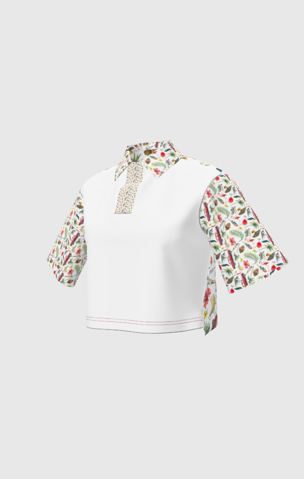 Crop Fashion Print Top - Cheers to Dominicans