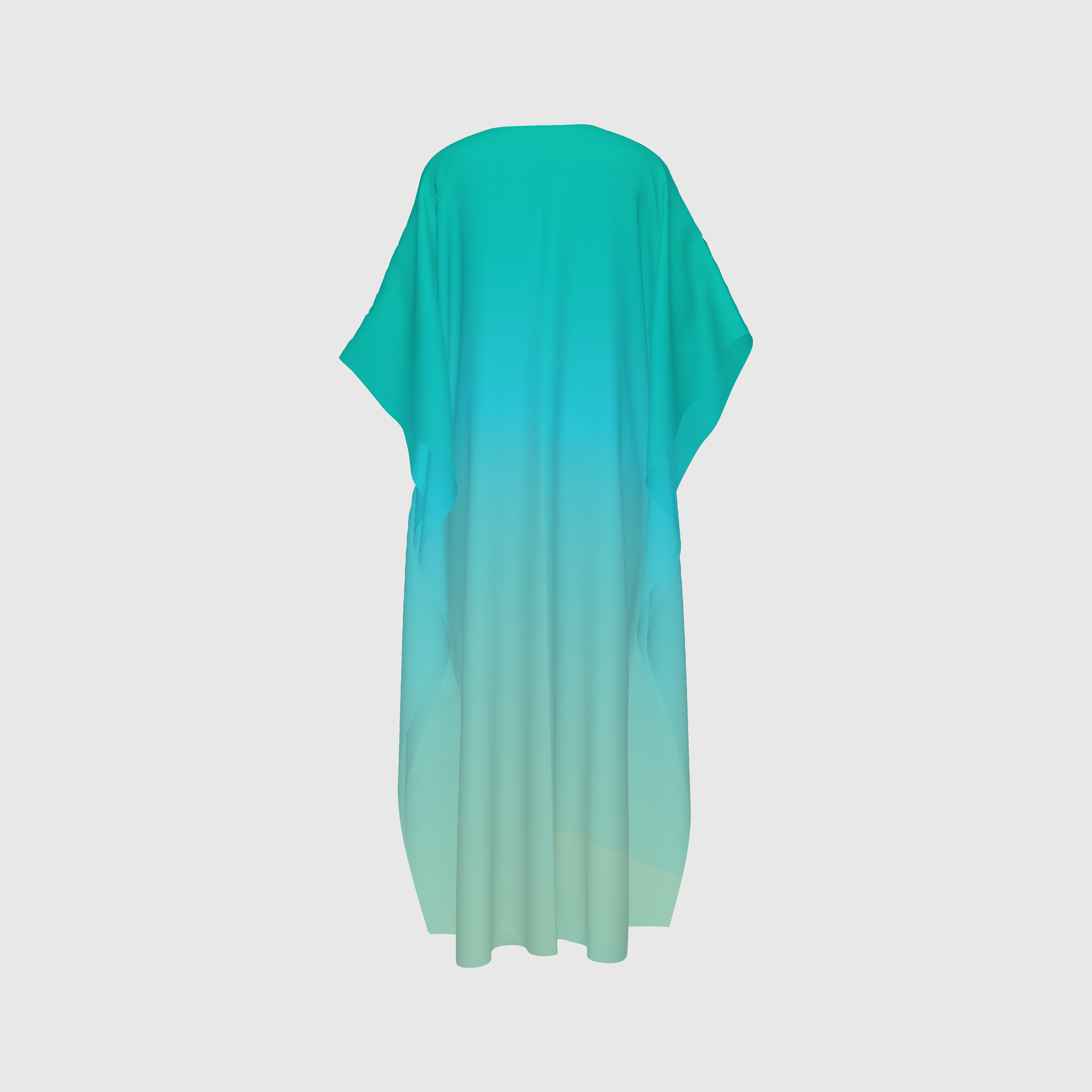 Aqua Degraded Print Caftan