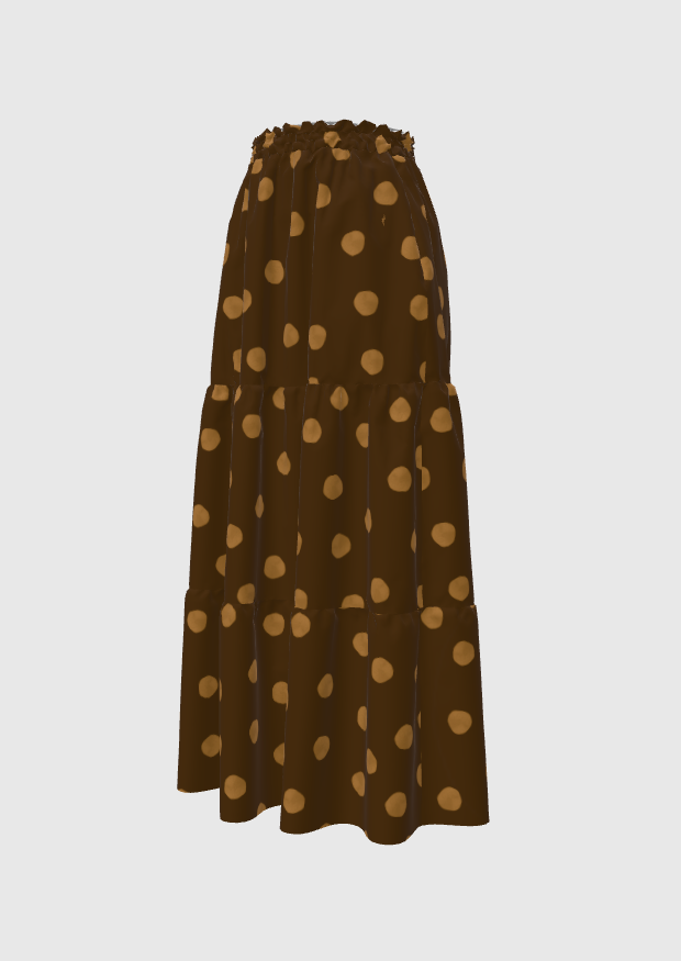 Brown Polka Dots Skirt