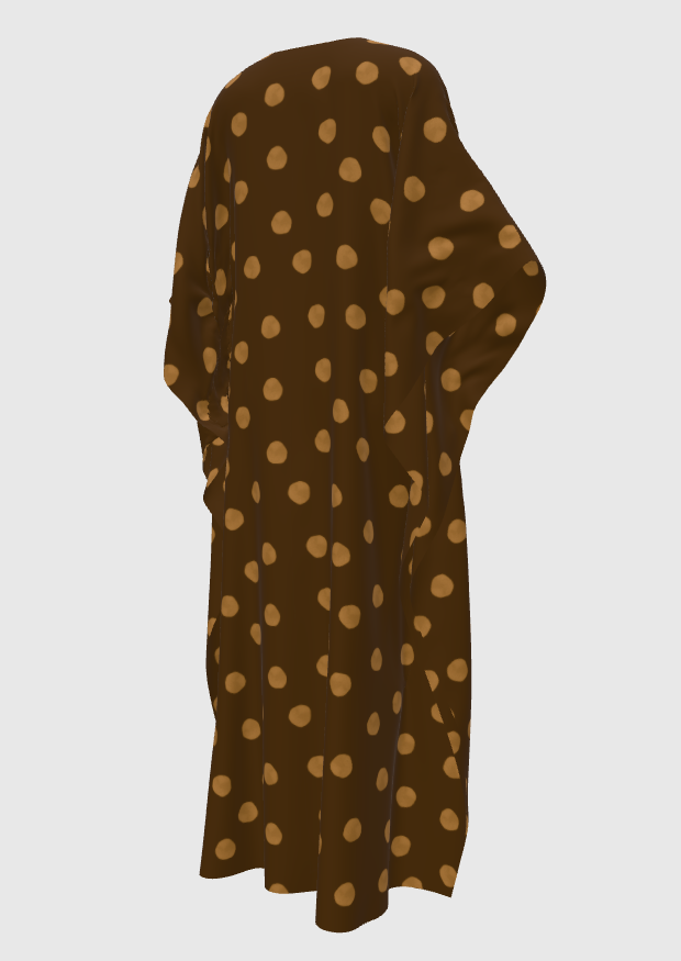 Brown Polka Dots Kaftan