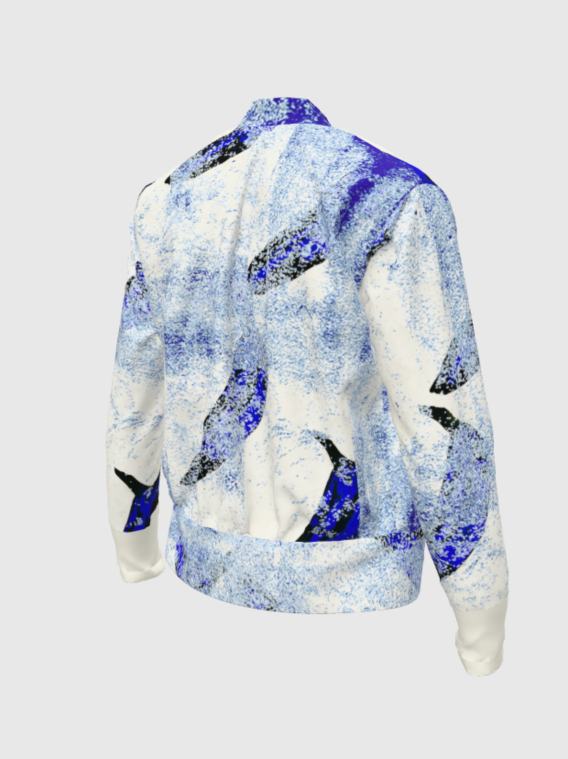 Warhol Blue Abstract Bomber