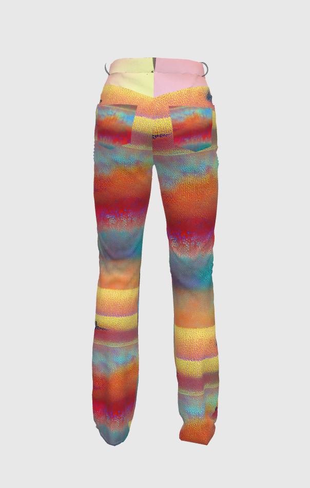 Abstract Gradient Slim Pants
