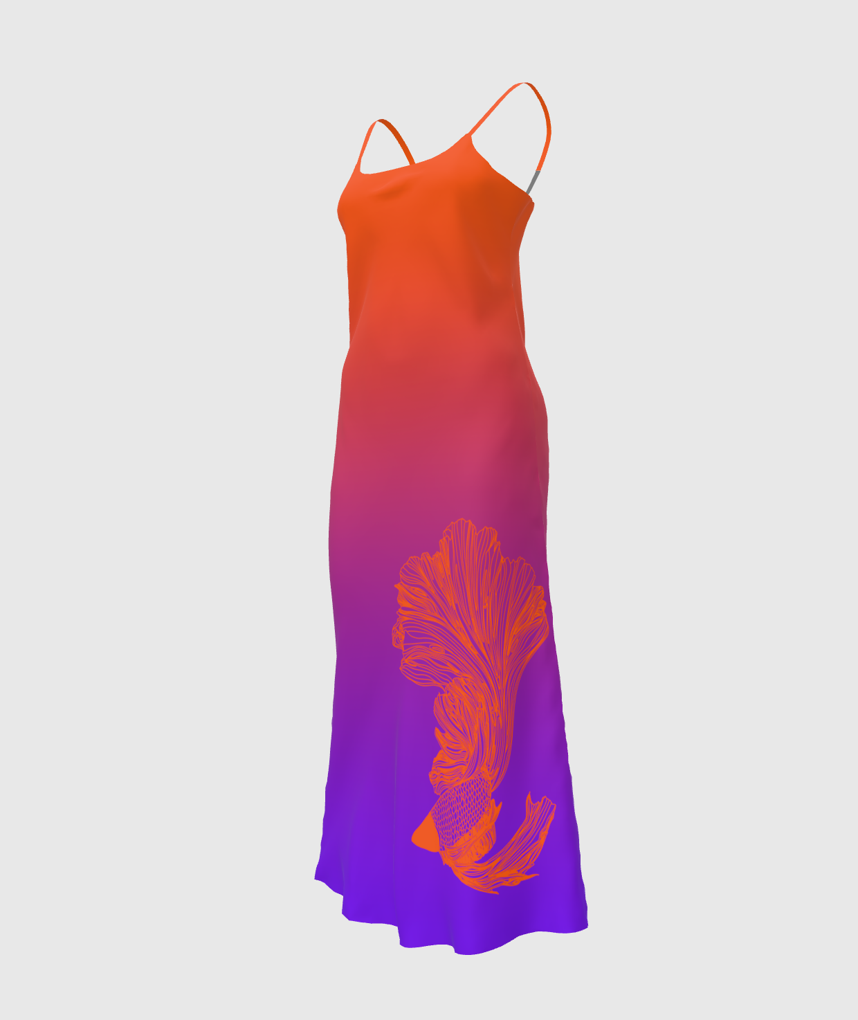 Slip Dress Betta In Sunset Print