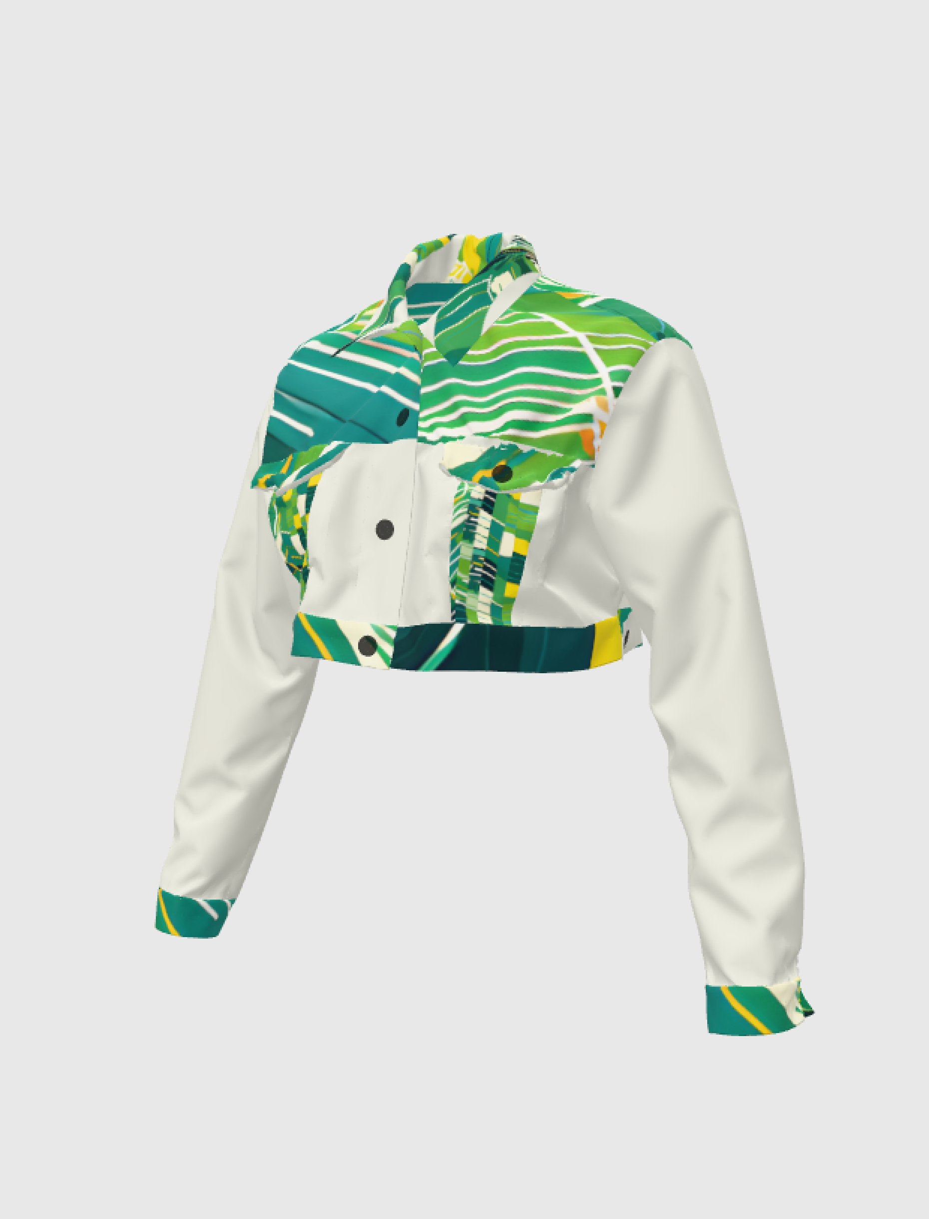 Countryside Cropped Jean Jacket Satellite View