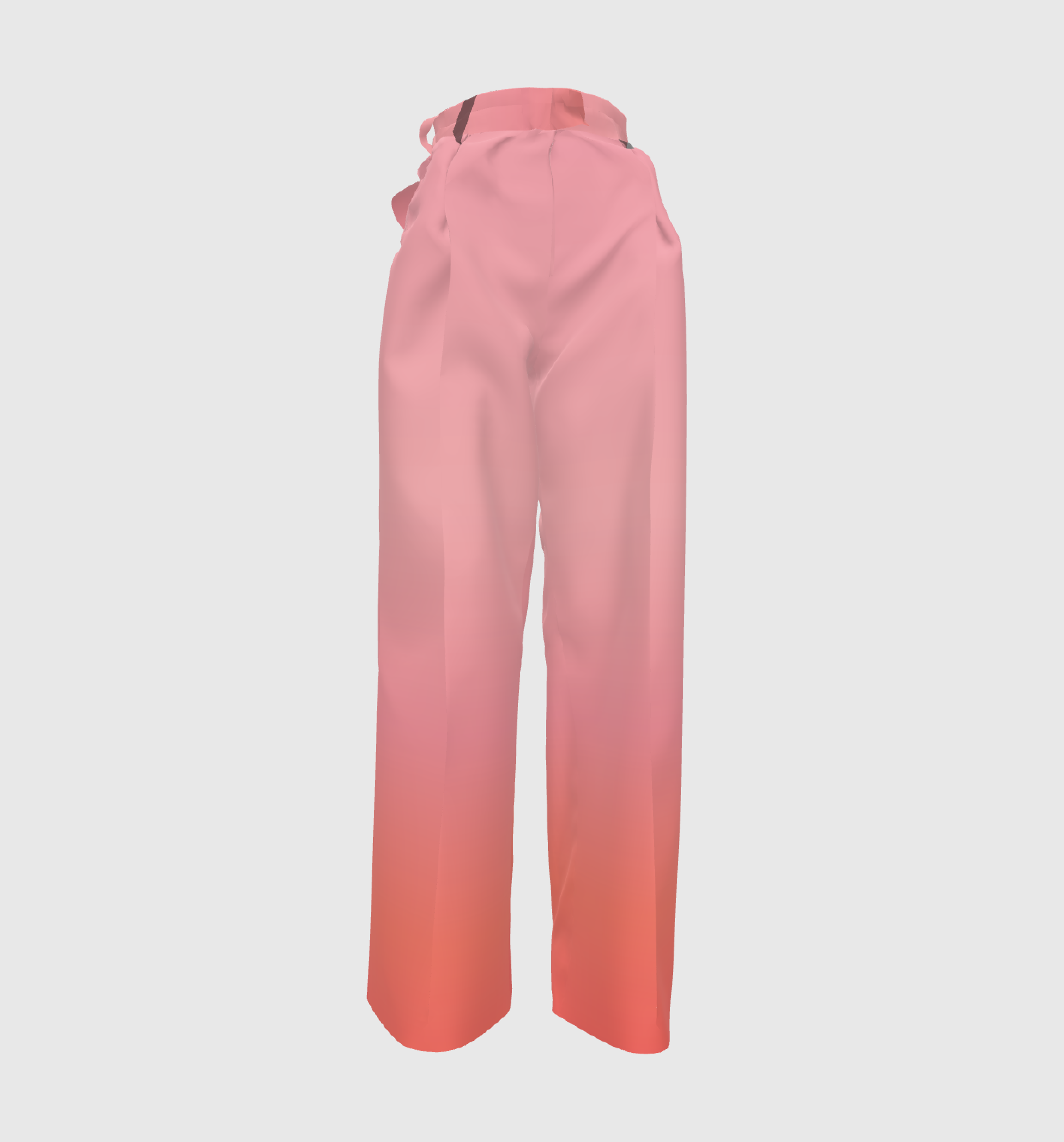 Womens Full Leg Pleated Pant In Gradient Pink