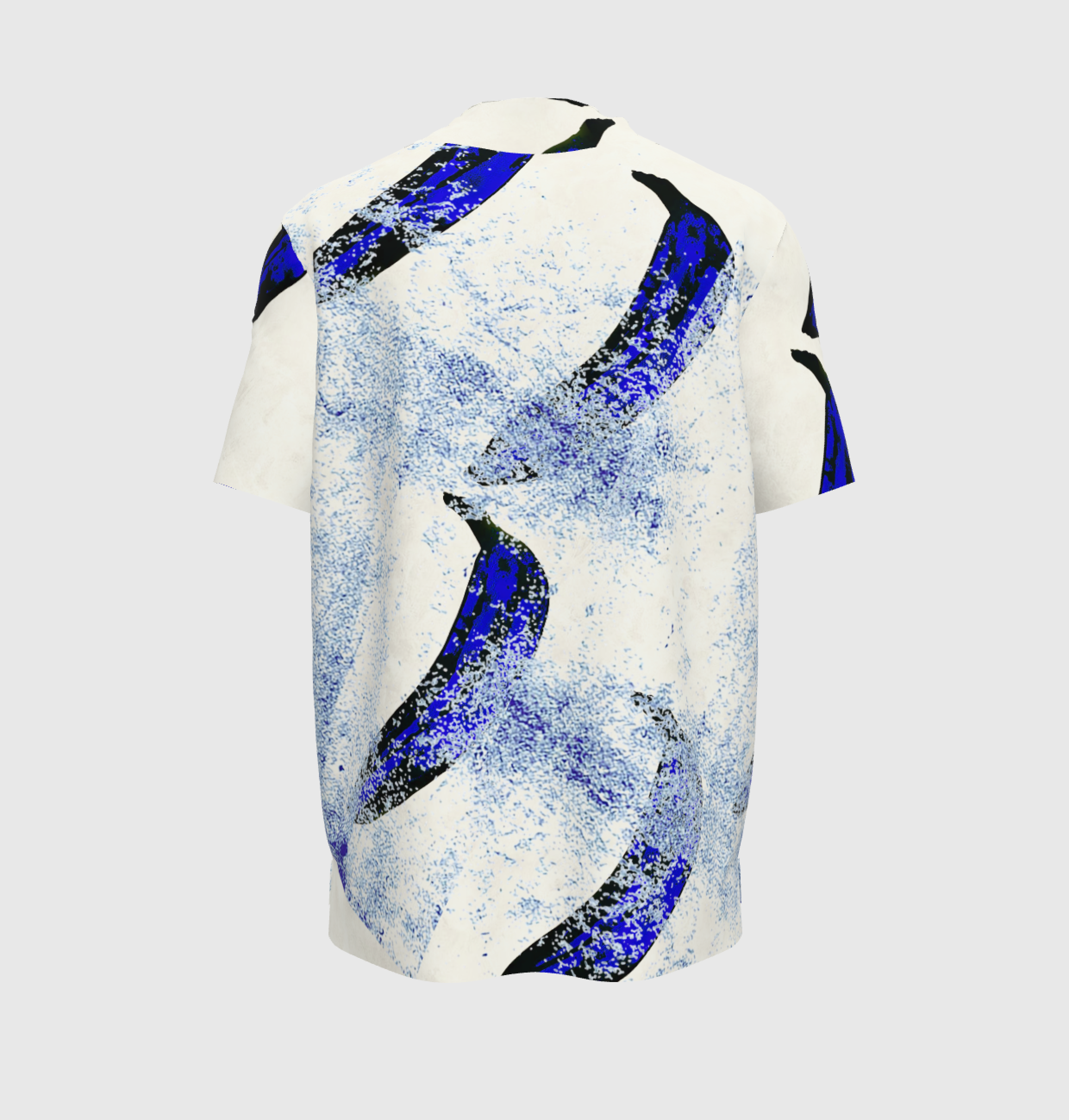 Warhol Blue Splatter Pique Polo