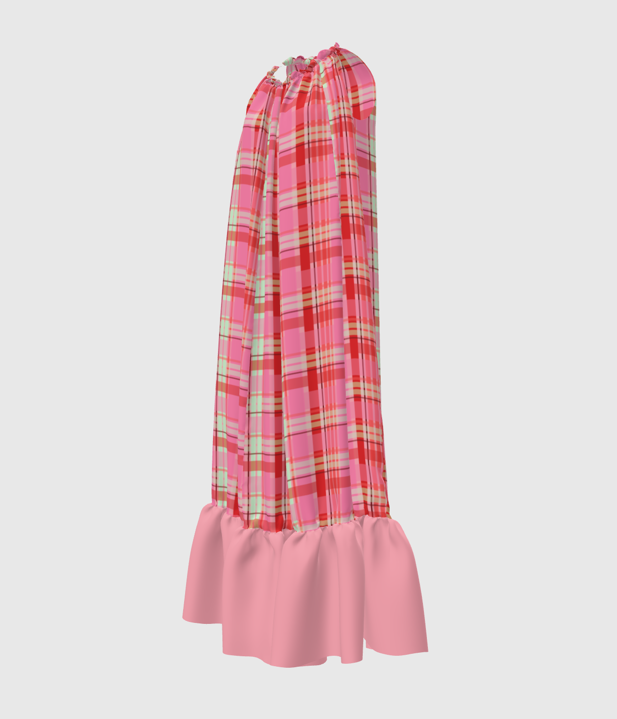 Cherry Soda Plaid Halter Dress