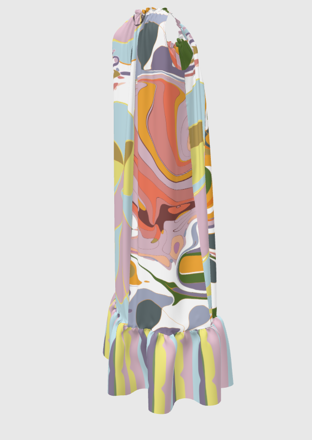 Melted Doodle Maxi Dress