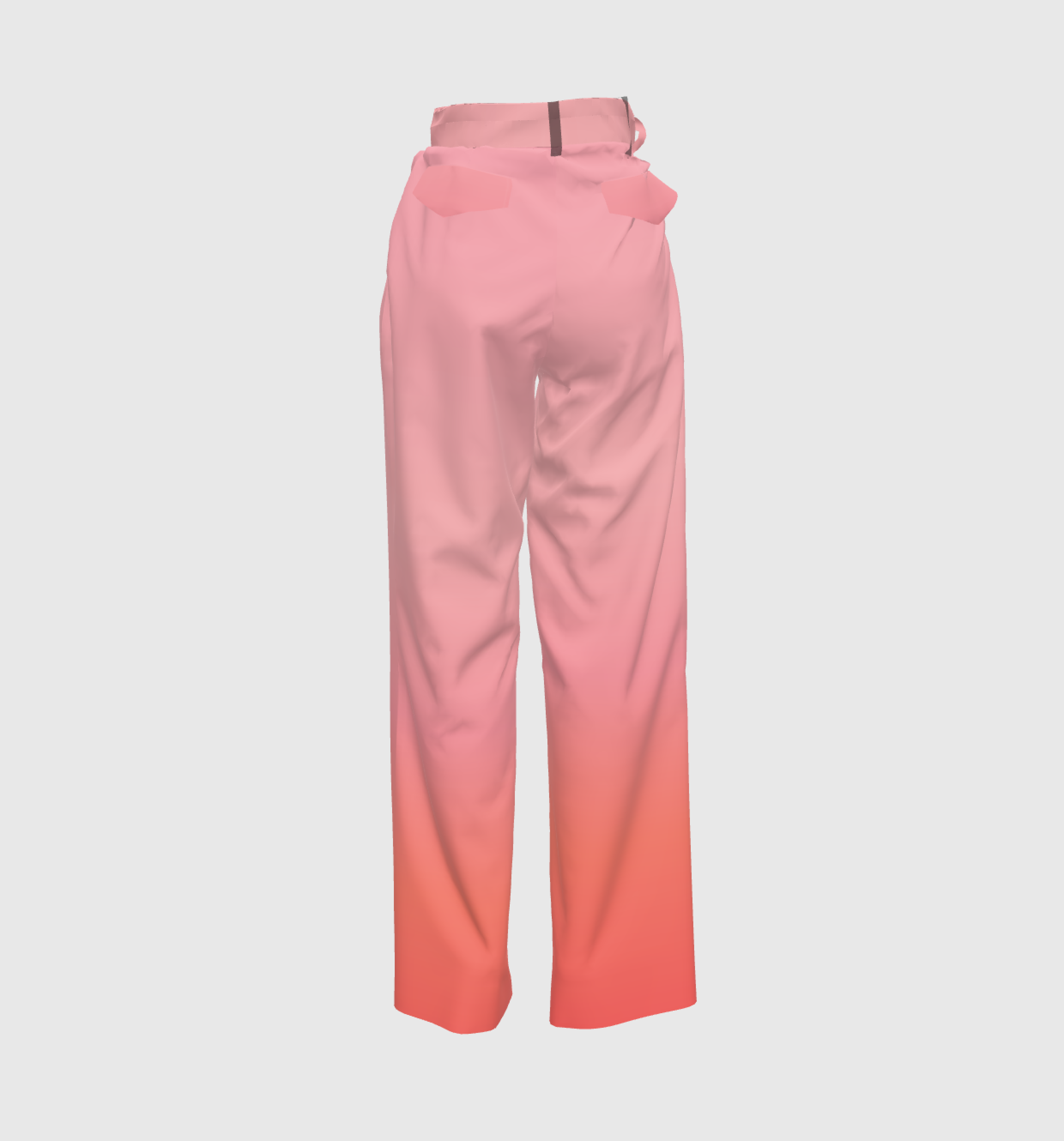 Womens Full Leg Pleated Pant In Gradient Pink